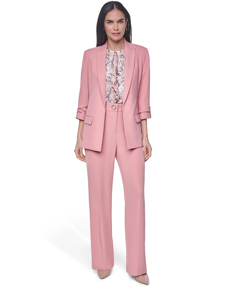 Calvin Klein Women's Notch Collar Long-Sleeve Jacket