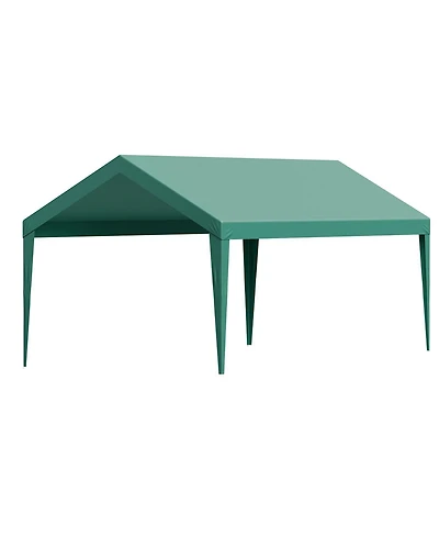 Gouun Carport Replacement Canopy Top 10x20 ft, Uv-Resistant Waterproof Car Shelter Tarp with Ball Bungees