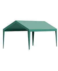 Gouun Carport Replacement Canopy Top 10x20 ft, Uv-Resistant Waterproof Car Shelter Tarp with Ball Bungees