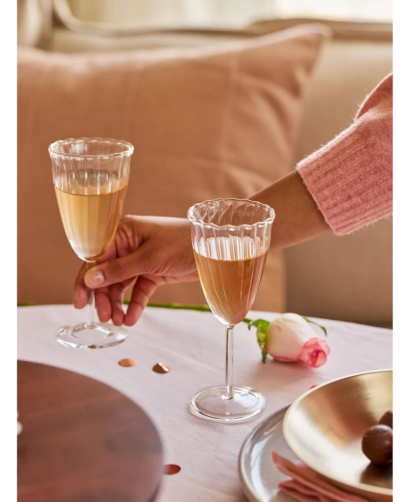 Fleck, Kira Stemware Champagne Flutes, Set of 2