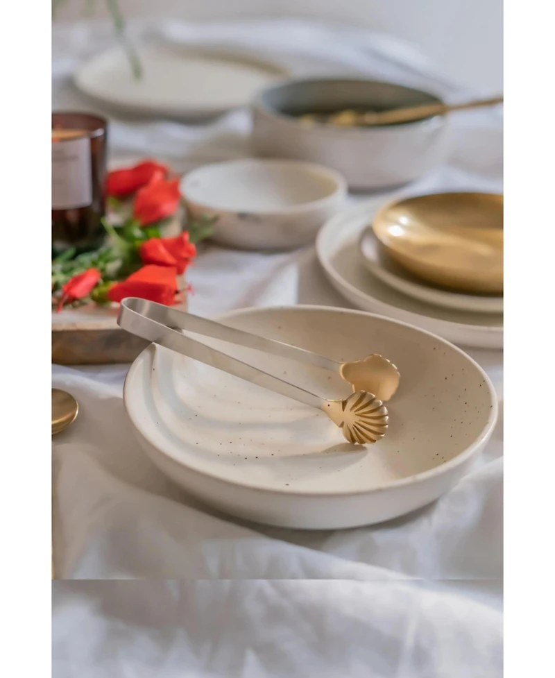 Fleck Seashell Tongs