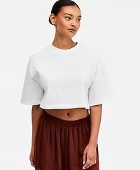 Bar Iii Women's Heavyweight Cropped Cotton T-Shirt