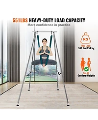 Mecale Aerial Yoga Frame with Yard Hammock 551 lbs Steel Stand