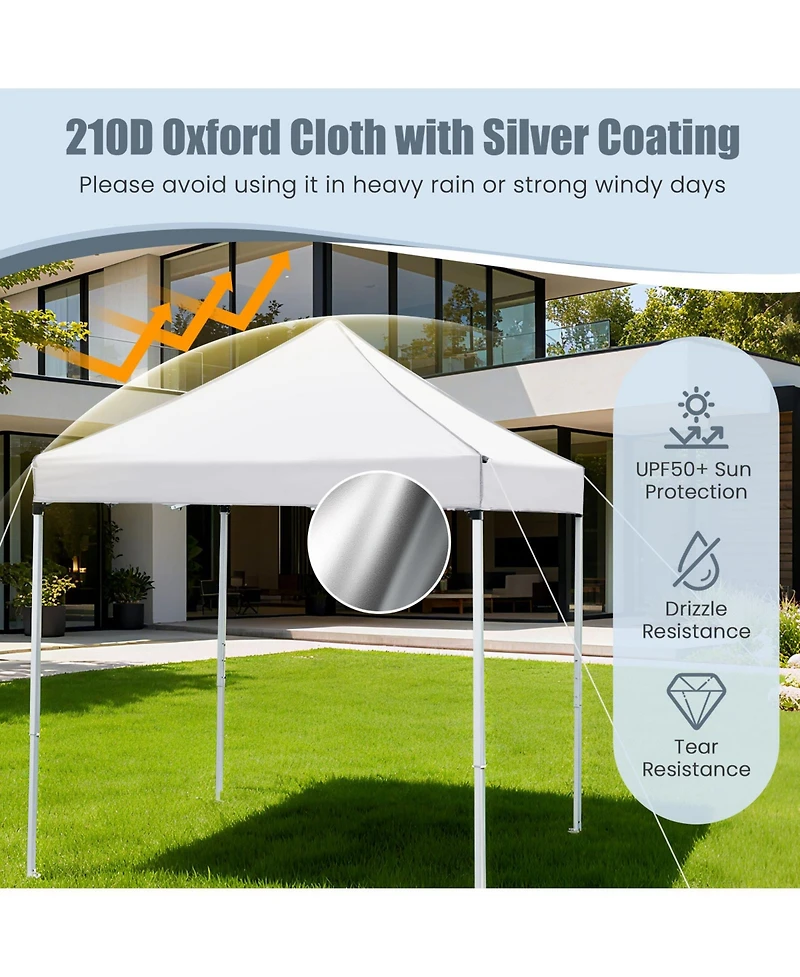 Mecale 6.5x6.5 ft Pop-Up Canopy Tent with 4 Sidewalls and Wheeled Carry Bag