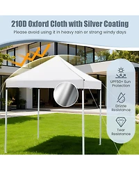 Mecale 6.5x6.5 ft Pop-Up Canopy Tent with 4 Sidewalls and Wheeled Carry Bag
