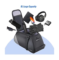 Aoligeijs Bike Rack Bag 8L Waterproof Bicycle Rear Trunk Bag with Rain Cover Convertible Backpack Cycling Storage for Commuting Travel