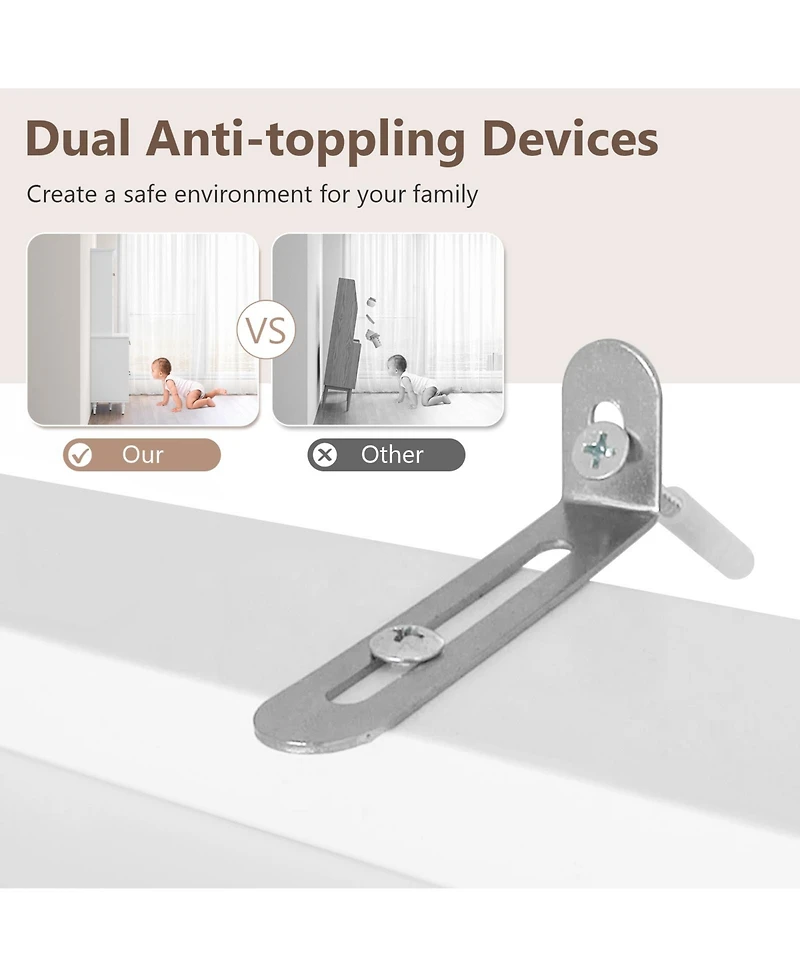 Gouun 77 in Kitchen Pantry Storage Cabinet with Led Lights and Power Outlets