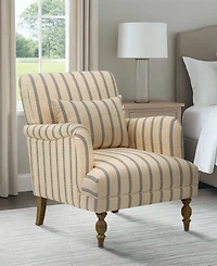 Martha Stewart Collection Amanda 30" Upholstered Striped Accent Chair