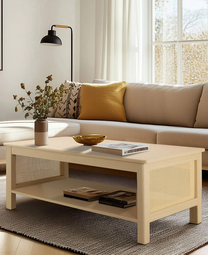 510 Design Ashlyn 41.5" Wood 2-Tier Coffee Table