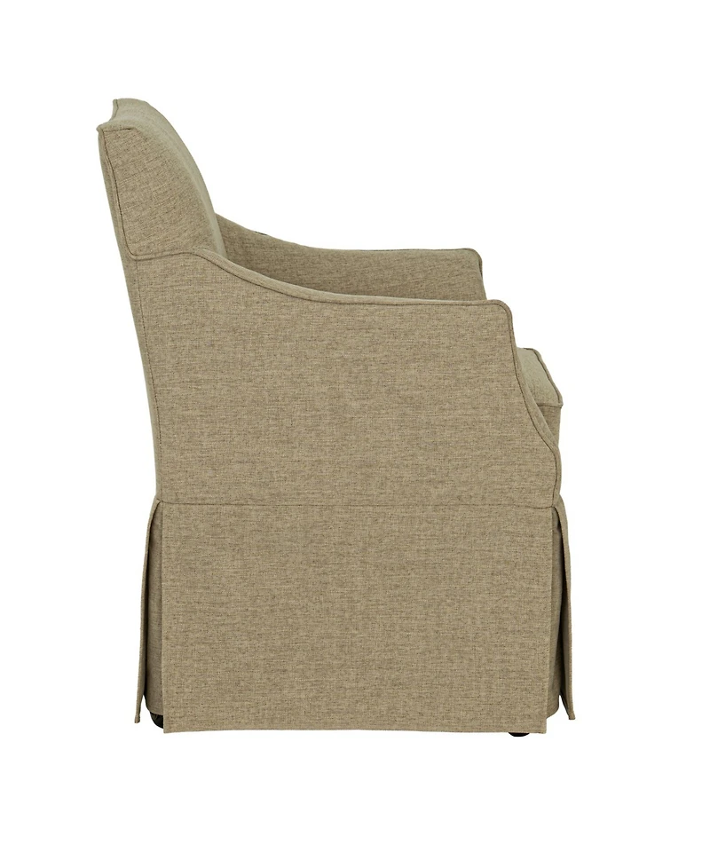 Martha Stewart Collection London 25" Upholstered Skirted Dining Arm Chair