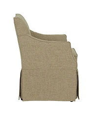 Martha Stewart Collection London 25" Upholstered Skirted Dining Arm Chair