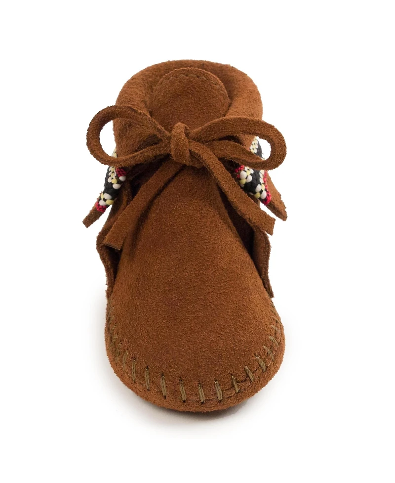 Minnetonka Baby Suede Braid Booties
