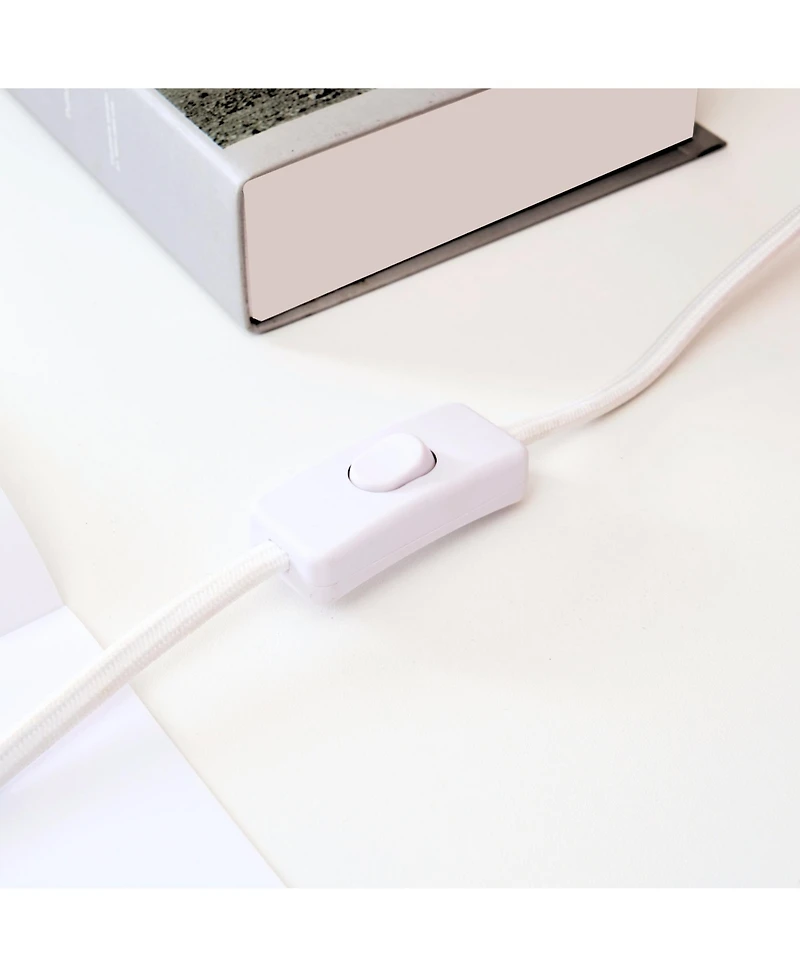 Brightech Ceramic Small Led Desk Lamp with Fabric Shade