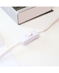 Brightech Ceramic Small Led Desk Lamp with Fabric Shade