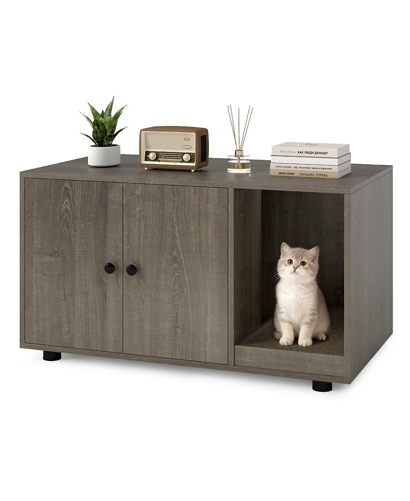 Cozito Hidden Cat Litter Box with Scratching Board