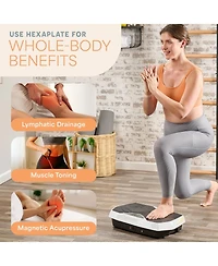 Lifepro Vibration Plate Exercise Machine with Magnetic Acupoints - Full Body Vibration Platform Lymphatic Drainage Massager