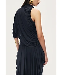Nocturne Women's Asymmetric Draped Blouse