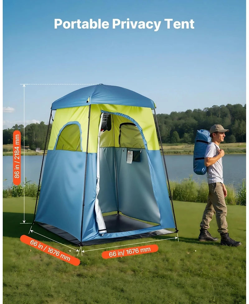 Gouun Single-Room Camping Shower Tent with 5-Gallon Shower Bag