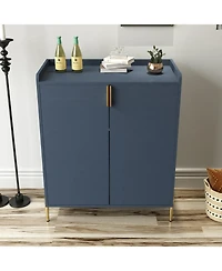 flynama Home Wine Bar Cabinet with Wine Rack and Adjustable Shelf