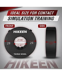 Hikeen 28" Football Tackle Wheel Dummy Denser Softer Foam Tackling Dummies for Football Youth - Tackling Wheel with Straps (1PCS)