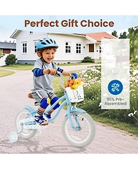 Slickblue Kids Bicycle with Adjustable Seat and Handlebar