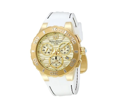 Technomarine Men's Tm-115078 Cruise Quartz Chronograph Gold Dial Watch