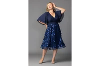 Kiyonna Plus Pretty Petals Mesh Cocktail Dress