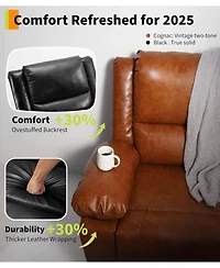 gaomon Electric Lift Recliner Chair - Heat and Massage, Pu Leather Power Lift Recliner for Elderly and Mobility Impaired, Adjustable Back and Legs