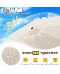 Slickblue Patio Umbrella Outdoor Market with Crank Tilt Adjustment