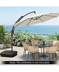 Slickblue Cantilever Patio Umbrella Base with Wheels and Crossed Base