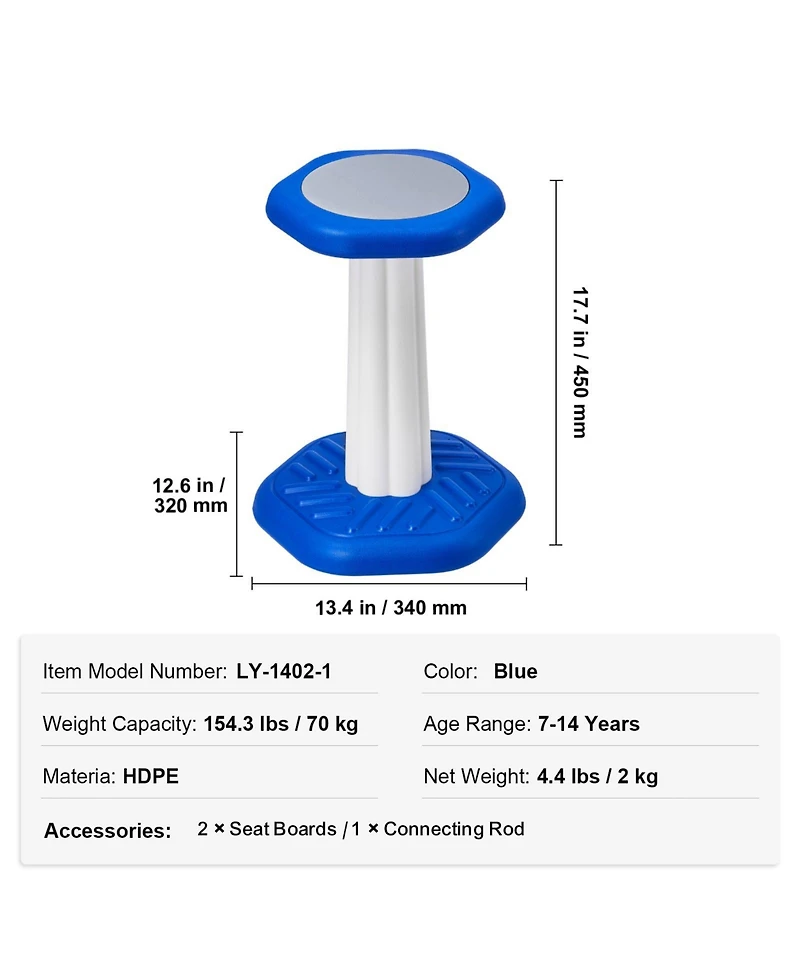 Mecale Kids Wobble Chair with Cushion for Ages 7-14