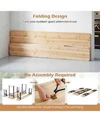 Sugift 70 Inch 3-Piece Folding Picnic Table with Benches for 6 Fir Wood Portable Bear Camping Table.