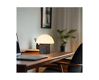 Brightech Gavin Terrazzo Led Table Lamp with Frosted Glass Dome