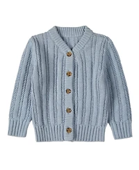 MeMoi Baby Girls Cozy Oversized Cable-Knit Cardigan Sweater