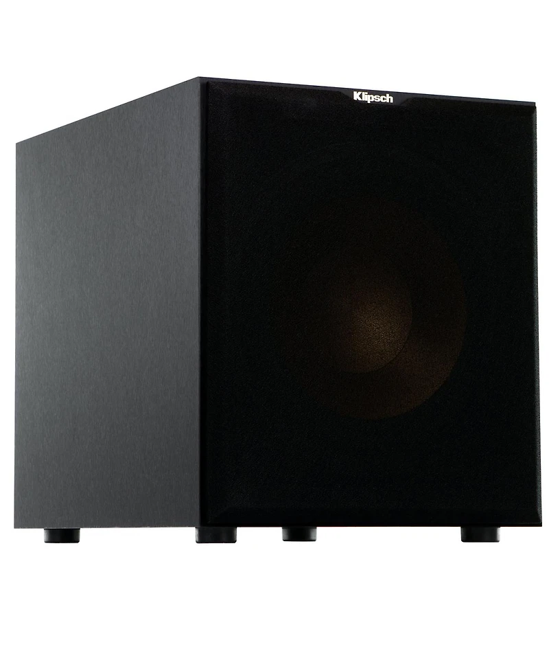 Klipsch Reference R-12SW 400W All-Digital Powered Subwoofer, Brushed Polymer Veneer with R-52C Center Speaker