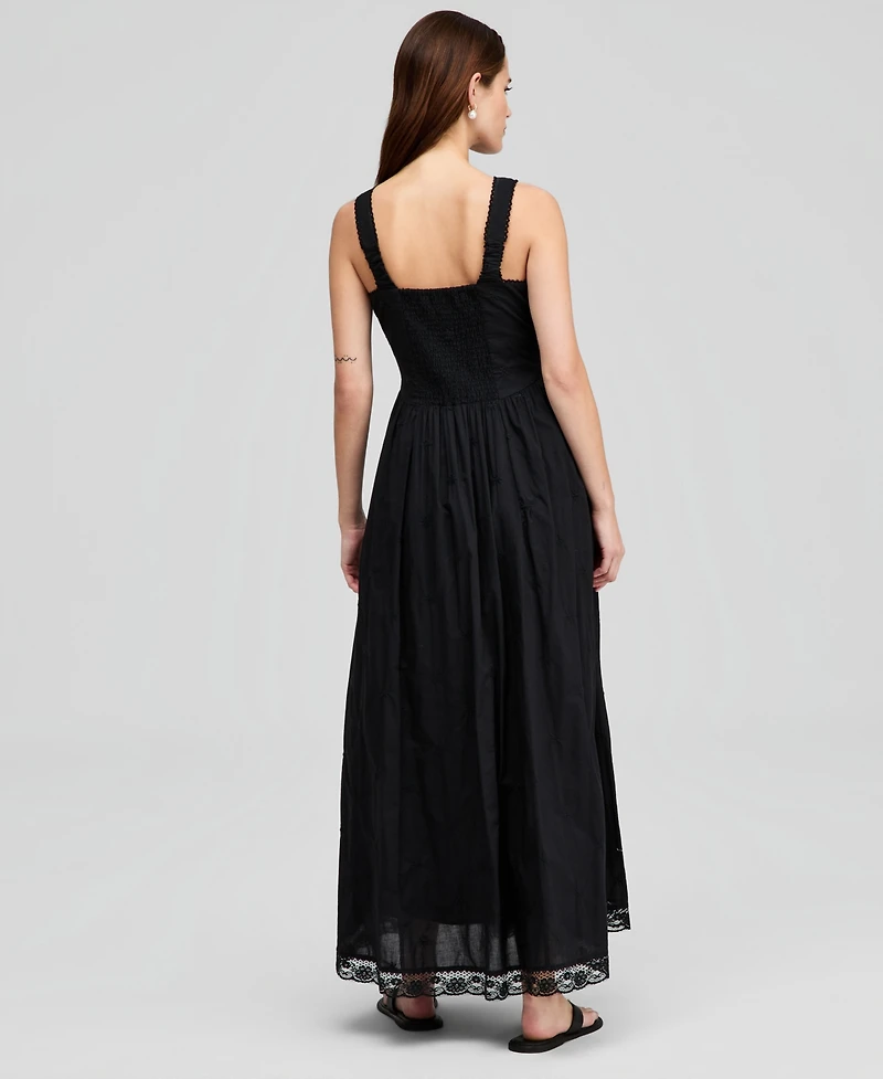 And Now This Women's Cotton Square-Neck Maxi Dress, Macy's Exclusive