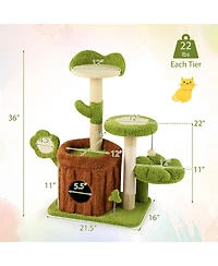 Cozito Cat Tree 36 in Cute Jungle Activity Center with Condo
