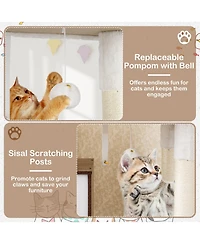 Cozito Cat Tree with Litter Box Enclosure for Indoor Cats