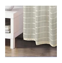 Rt Designers Collection Wanda Box Voile Light Filtering One Grommet Curtain Panel 54" x 90"