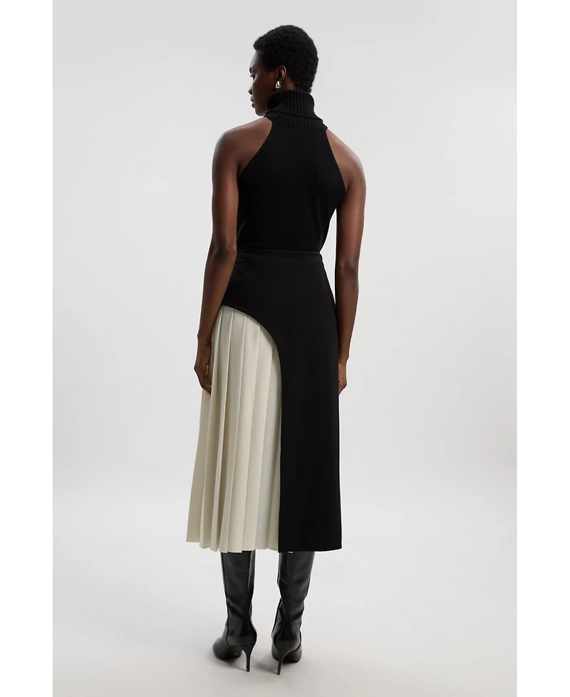 Karen Millen Women's Tailored Buckle Detail Midi Skirt