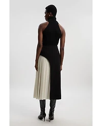 Karen Millen Women's Tailored Buckle Detail Midi Skirt