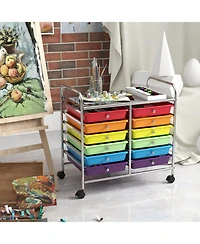 Sugift 12 Drawers Rolling Storage Cart for Home and Office