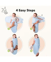 KeaBabies 3pk Soothe Baby Swaddle, Organic Swaddle Sleep Sacks, Newborn, Infant Sack