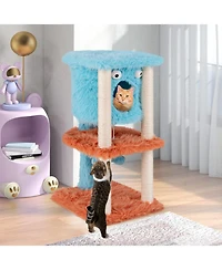 Cozito Cat Tower Monster-Themed with Hanging Condo Long Plush