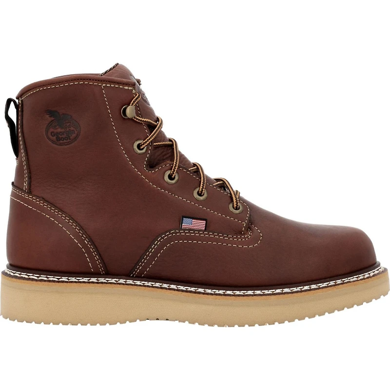 Georgia Boot Men's Usa-Made Wedge Spr Leather Work