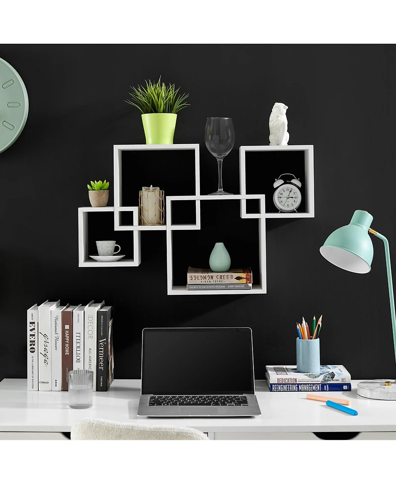 Danya B Blocchetto Intersecting Cubes Wall Shelf