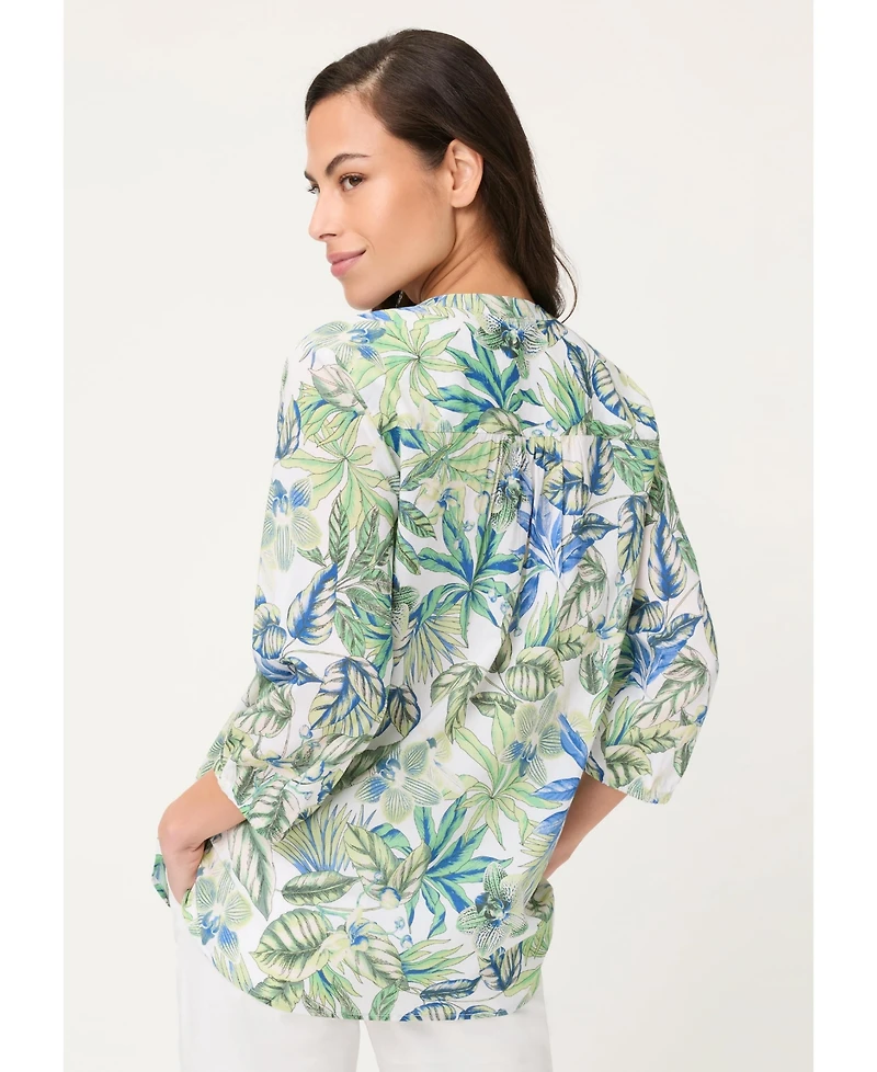 Olsen Women's Botanical Print Tunic Shirt