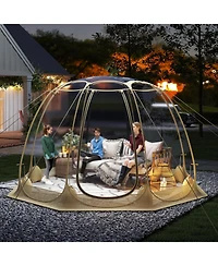 Sugift 8.5 ft x 8.5 ft Transparent Pvc Pop Up Bubble Tent Screen House
