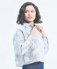 Reistor Women's Oversized Boxy-fit Shirt Animal Print