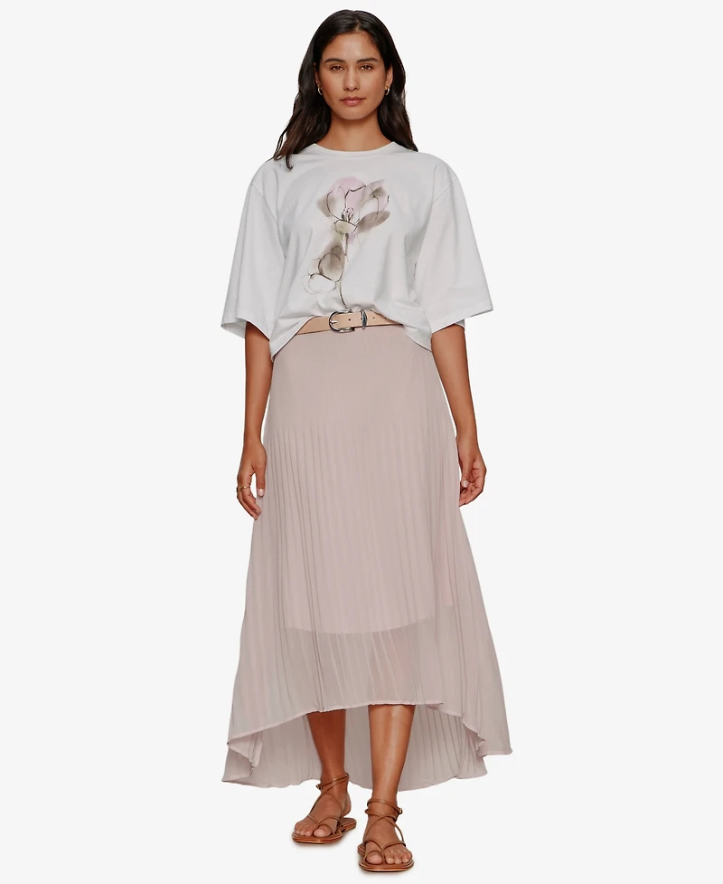 Sanctuary Women's Belle Artist Crewneck Oversized Cotton T-Shirt